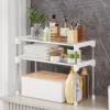 Kitchen Elevated Design Seasoning Rack Microwave Storage RackBilayer Oven Modern Minimalism Kitchen Accessories Organizer 4