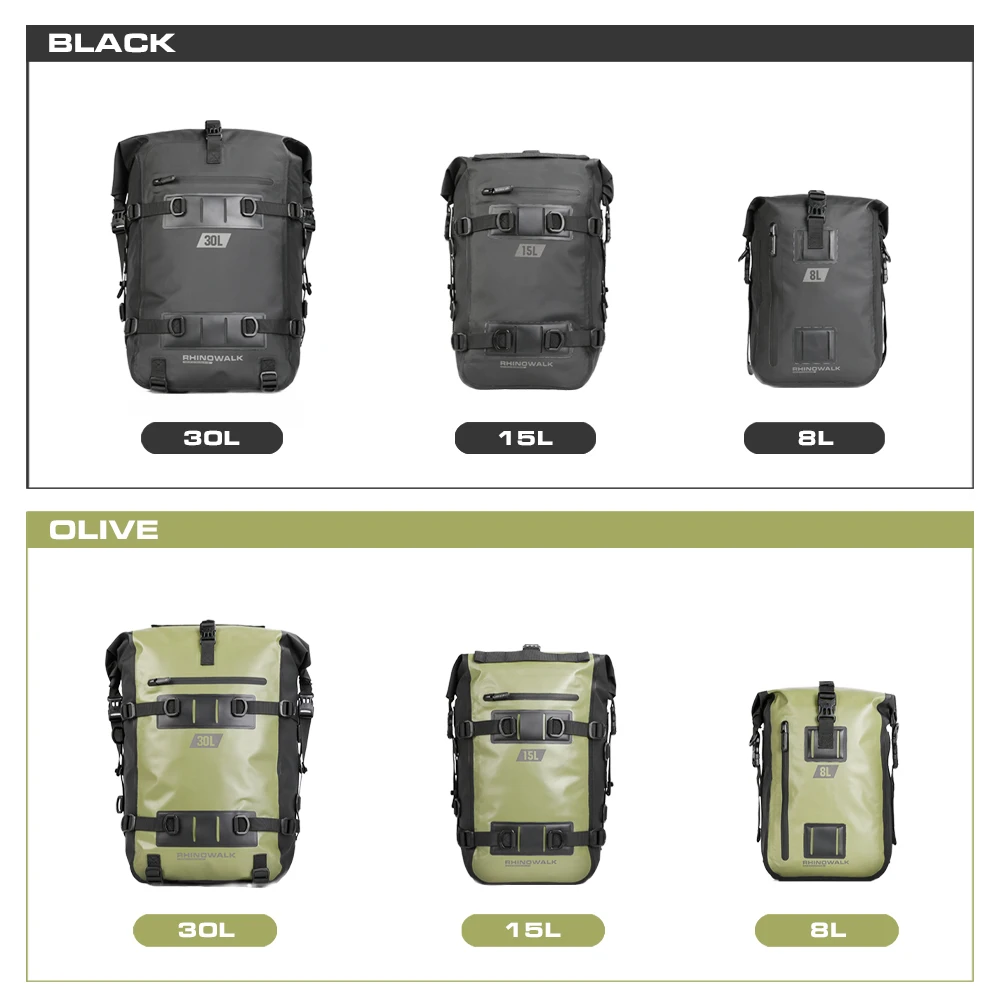 Motorcycle Luggage Bag,Motorcycle Top Bag Rhinowalk Motorcycle Top Box Bag 8L 15L 30L
