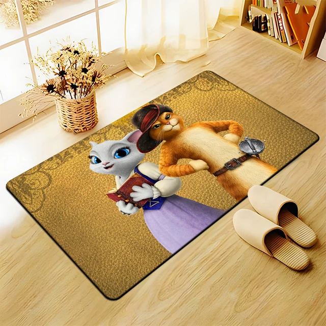 Puss In Boots creative custom carpet Non-slip Rug Play Crawl Floor carpet  alfombra para cocina large rug anime rug - AliExpress