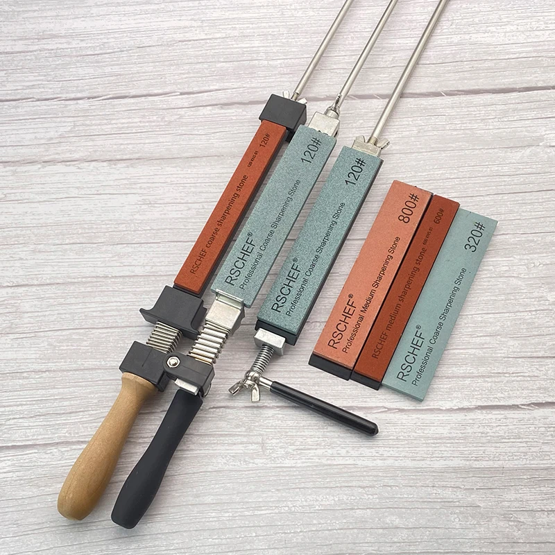 Knife Sharpener Knife Sharpening Stone Diamond Sharpening Stone Small/Big Size Sharpening Stone Grit 120-3000# Whetstone Dedicated to Fixed Knife Sharpener Grinding System Knive tool