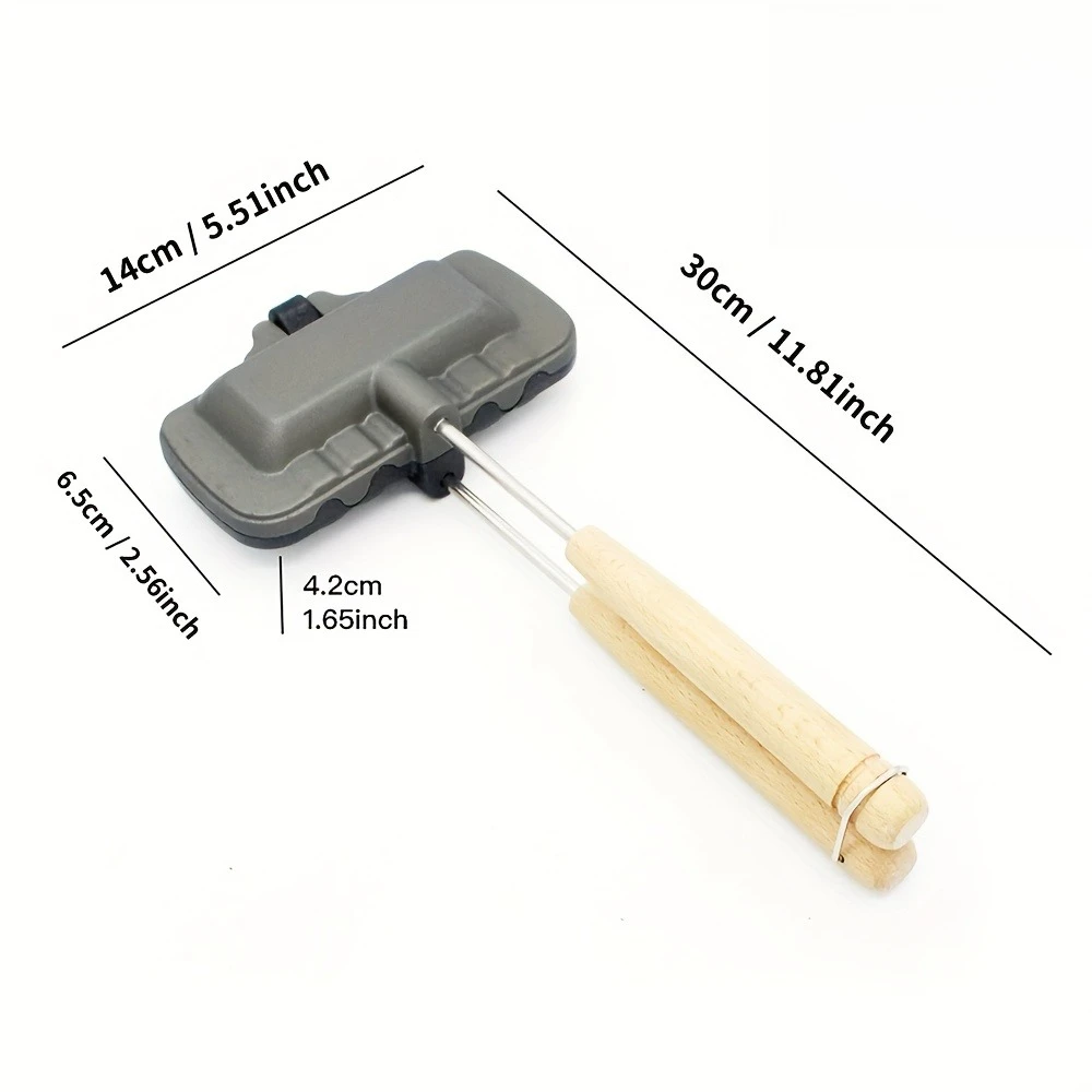 Aluminum Alloy Dual-Surface Non-Stick Sandwich Maker with Detachable Grill Clamp & Toast Mold Double-Sided Breakfast Press Stove