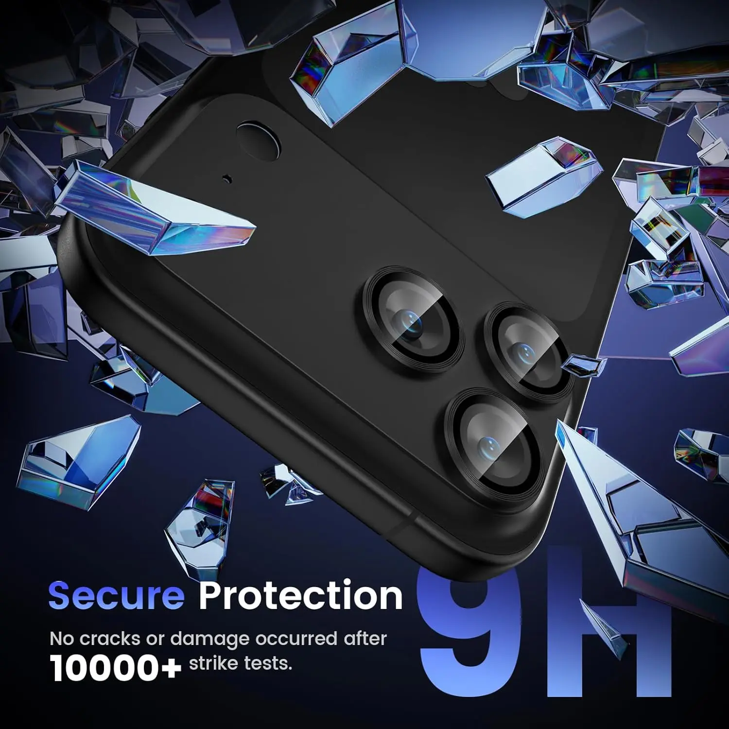 Enhanced Camera Lens Protector Cover - Black, Orange & Blue Protection