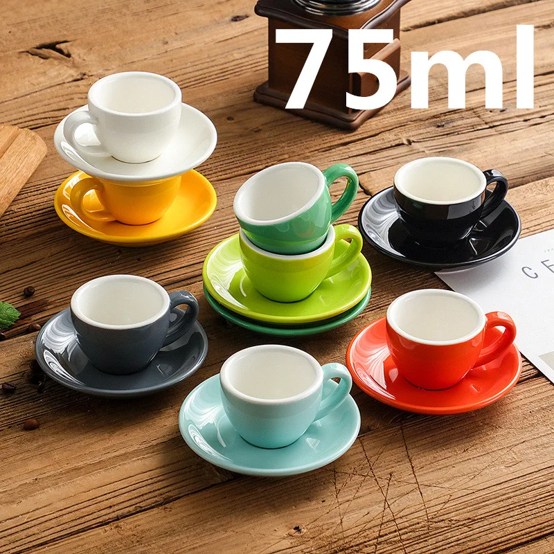 Ceramic Coffee Cup Set 75ml/200ml ceramic coffee cup set