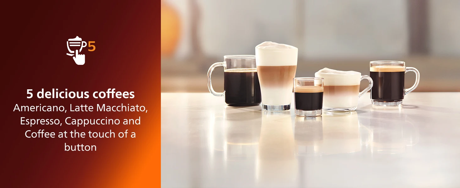 Description Picture 6 of itemSeries Fully Automatic Espresso Machine - LatteGo Milk System, 5 Coffee Varieties, Intuitive Touch Display