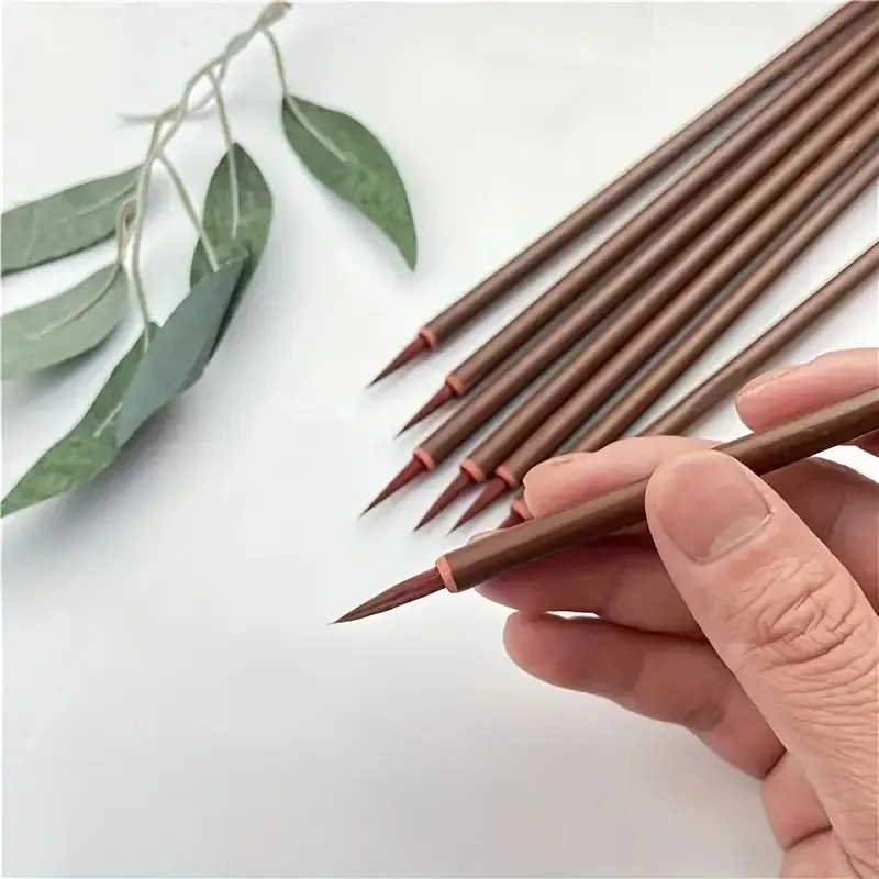 3-20pcs/set Ultra-fine Fine Paint Brush, Hook Line Chinese Calligraphy Brush, Fixed Oil Painting Brush for Art 5