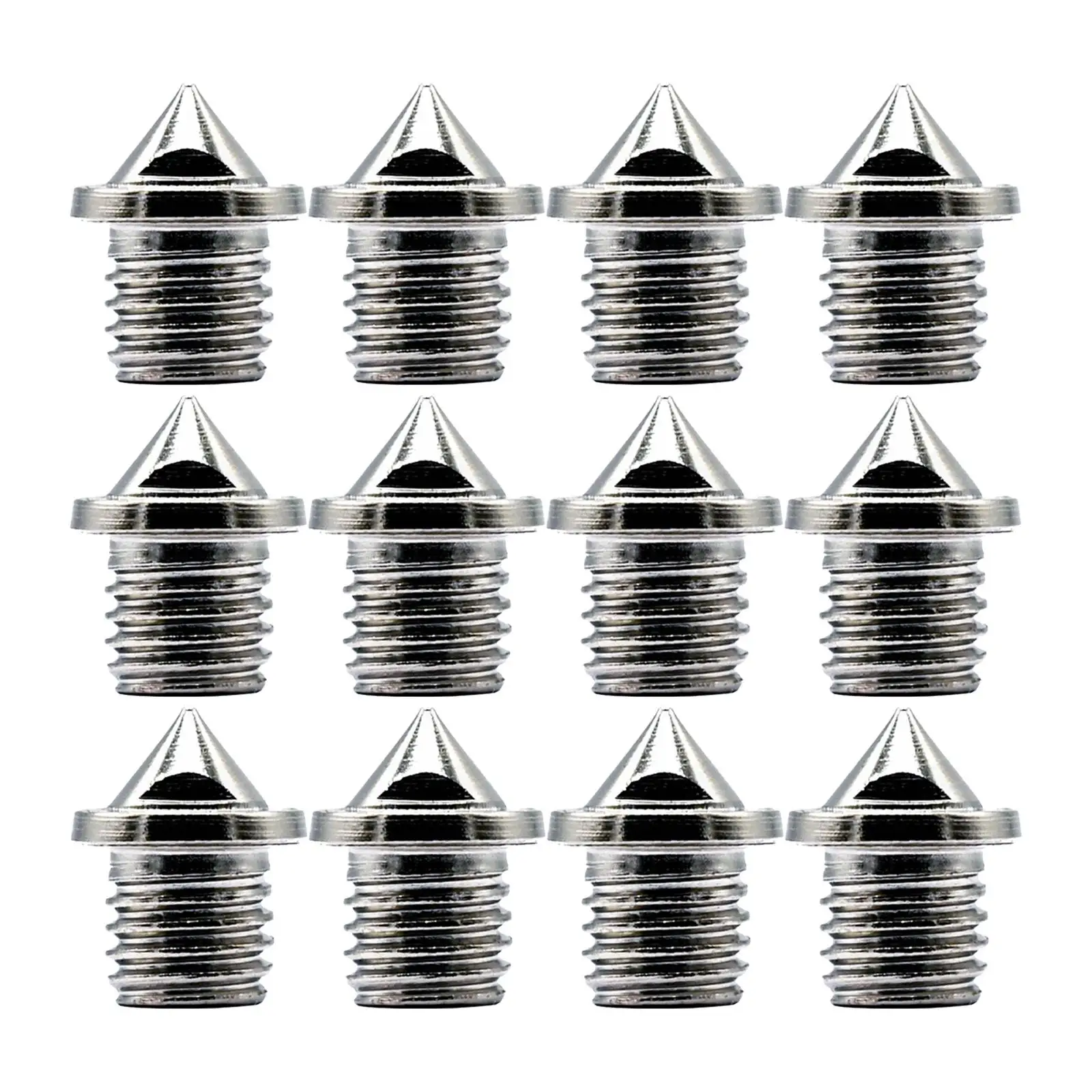 

12x Track Spikes Sturdy Field Sprinting Short Running Shoes Alloy Steel Spikes for Running Climbing Jogging Hiking Long Jump