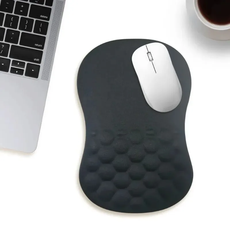 Ergonomic Wrist Rest Mouse Pad with Comfortable Support, Anti Slip and High Elasticity Memory Cotton Suitable for PC Laptops