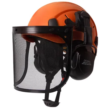 Casco di sicurezza forestale industriale Visiera Paraorecchie Motosega Arborist Loging Elmetto Occhiali CE ABS Costruzione Lavoro Tappo rigido