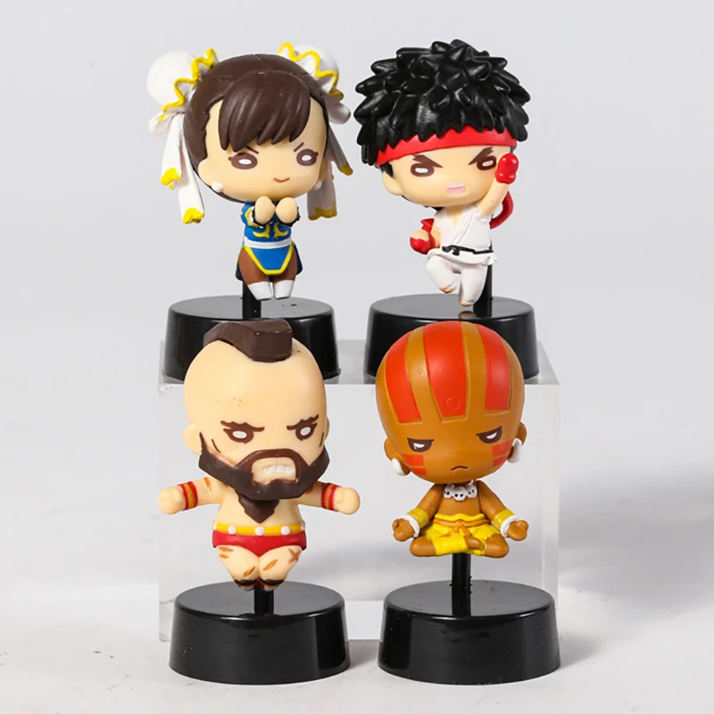 Ryu Chun Li Zangief Dhalsim мини ПВХ фигурка Модель Куклы Игрушки коллеги Фигурки 4 шт./компл. |