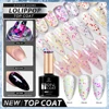 DEROI 2 IN 1 Glitter No Wipe Top Coat Gel Clear Nail Polish Flash Diamond Top Coat UV Gel Matte Topcoat Soak Off Manicure 8ml 6
