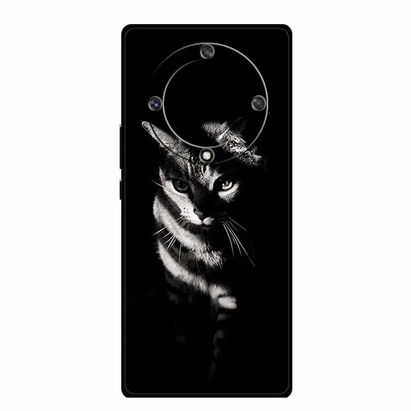 Wolf Lion Tiger Cat Black Silicone Soft Phone Case Cover