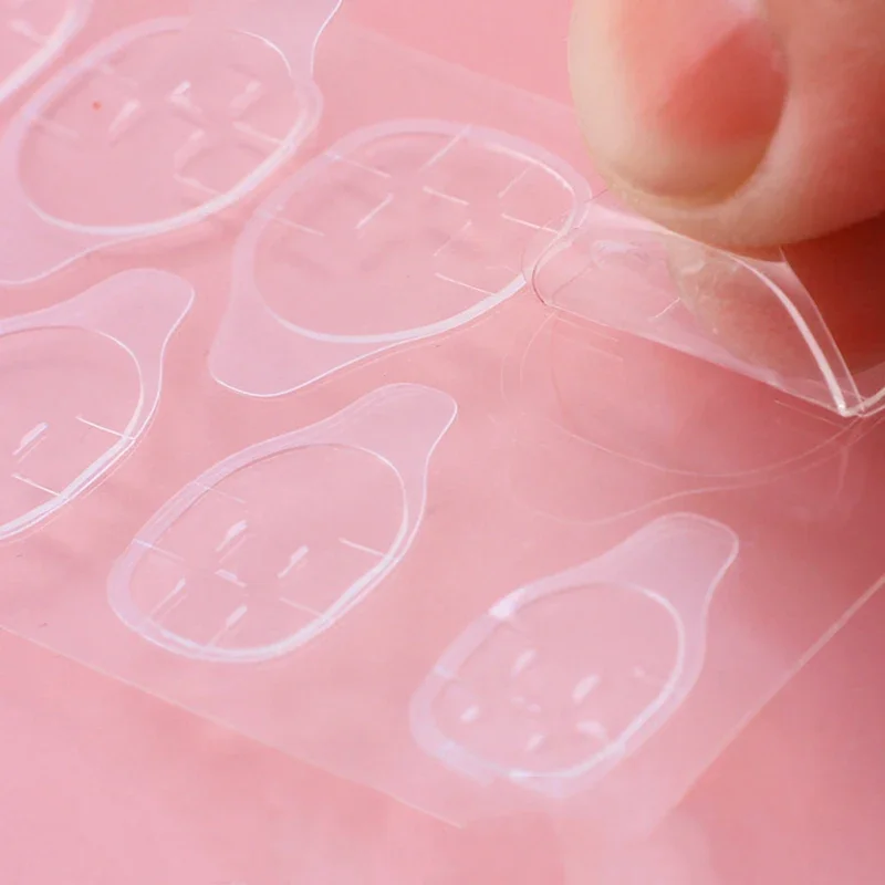 Nail Jelly Glue Double Sided False Nail Art Adhesive Tape Glue Sticker Nails Fake Press on Nails Coffin 1-10sheet fake nails false nails jelly glue false nail glue