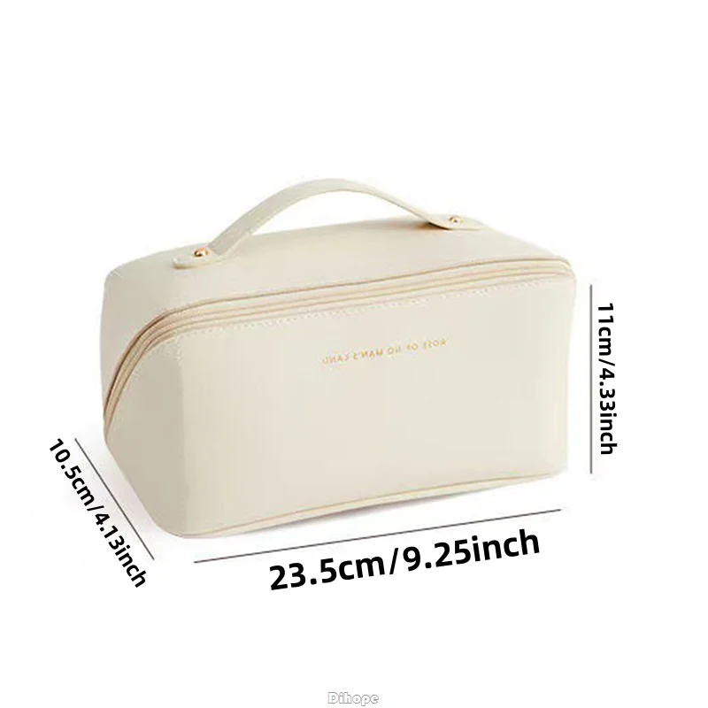 Large-Capacity Travel Cosmetic Bag Portable Leather Makeup Pouch Women Waterproof Bathroom Washbag Multifunction Toiletry Kit cosmetic bag