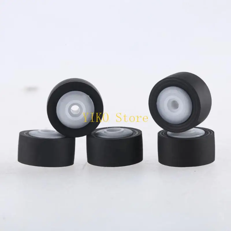 K32C 5PCS 카세트 테이프 레코더 핀치 롤러 휠 고무 압력 레코더 벨트 풀리 세트 교체