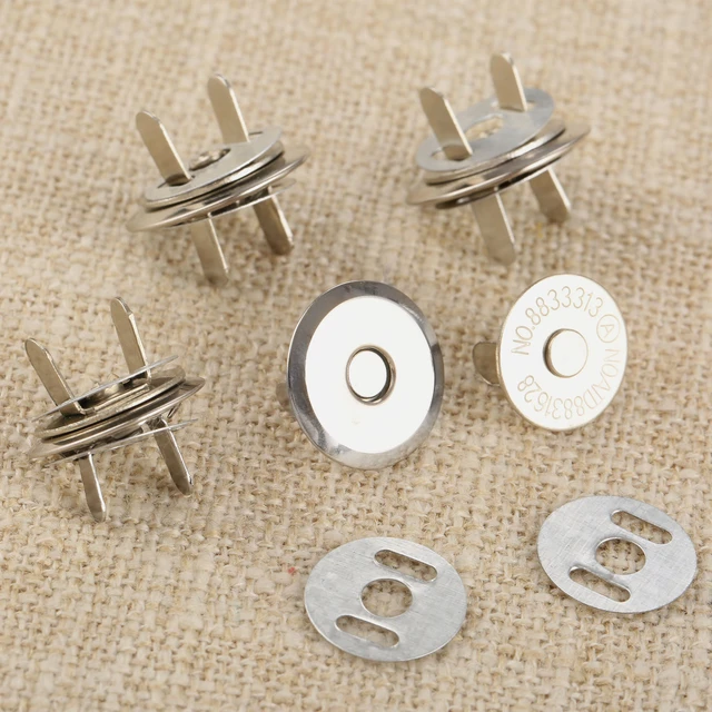 Magnetic Button Clasp, 14mm 18mm Magnetic Buttons Snap Button Magnetic  Clasp Bronze, Silver-20 Pcs