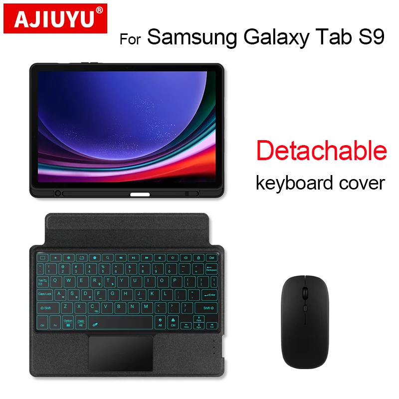 Teclado Mágico Inteligente para Samsung Galaxy Tab Capa Protetora para Tablet Português Hebraico Francês s9 11 Sm-x710 X716b X718u