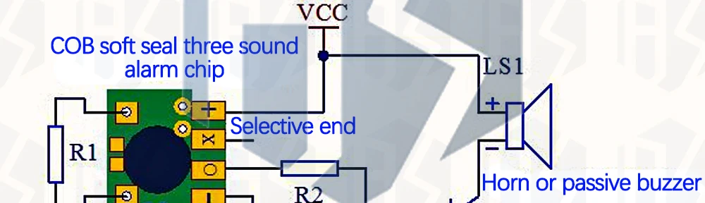 10 Stück 110/119/120 Drei-Ton-Optionen Einbruchmeldeanlage Chip IC Sprachmodul Musik Integrierter Schaltkreis C002 – Detail 4