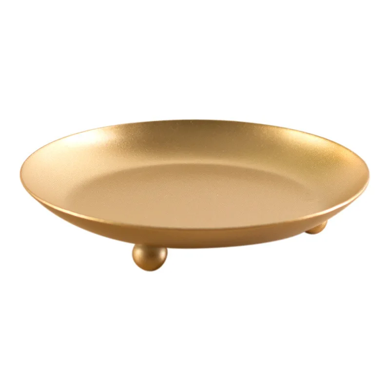 European Style Retro Iron Art Tray Incense Candle Holder Creative Storage Container Candlestick Ornaments