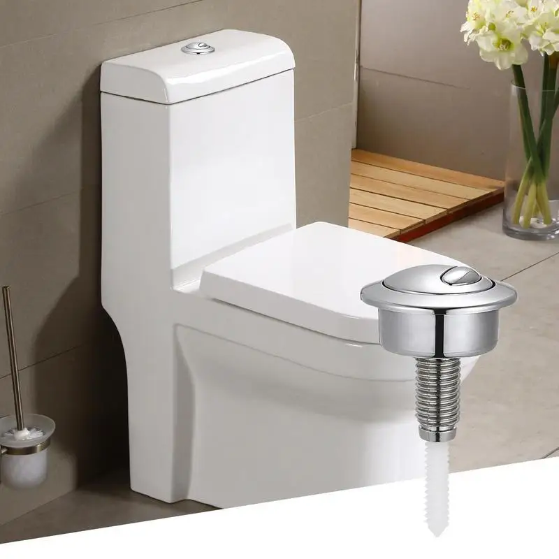 Double Flush Toilet Cistern Button ABS Toilet Push Button Replacement Accessories Flush Tank For Most Bathroom Toilets