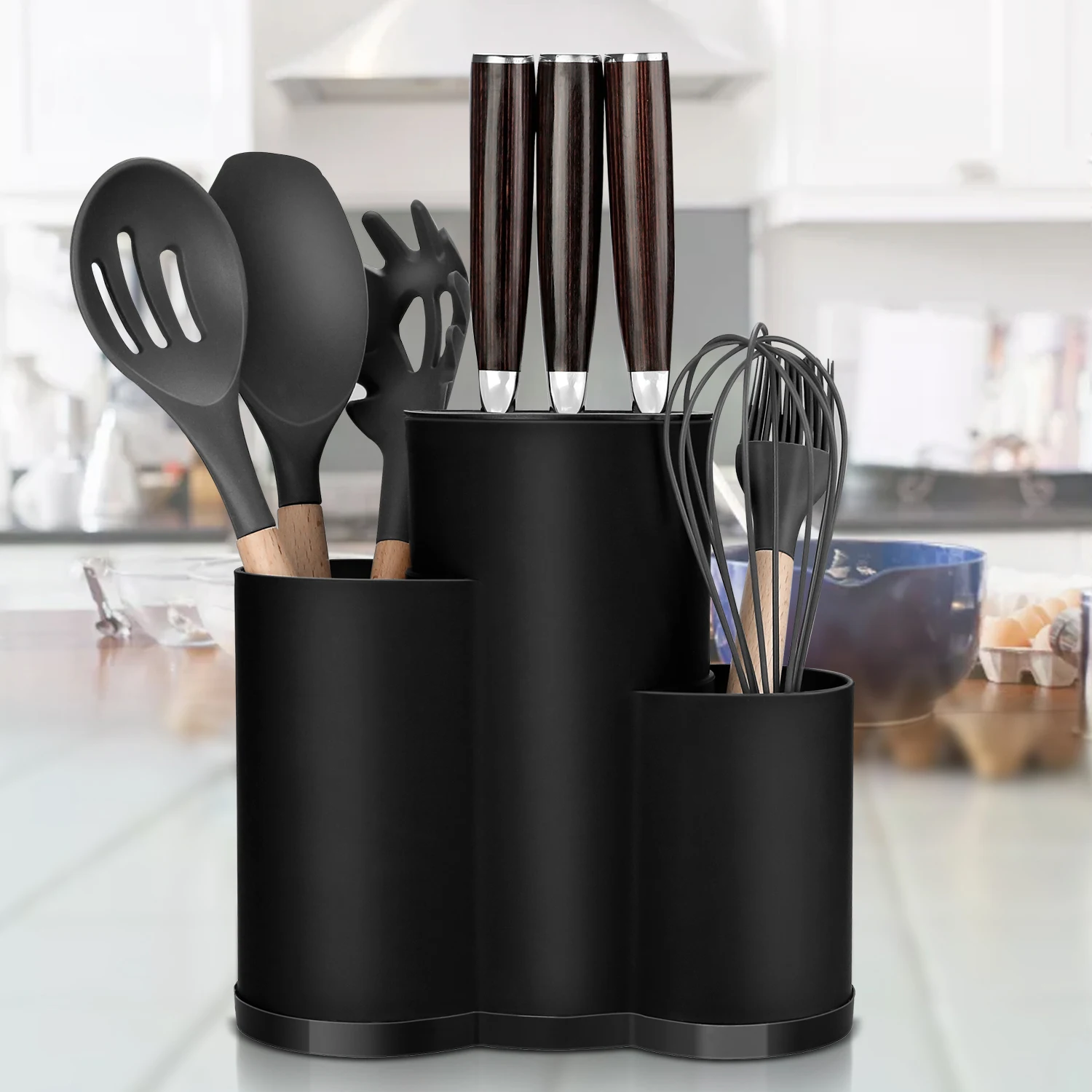 Farberware 15-piece Cutlery Set-Stamped Stainless Steel in Black  Blockkitchen knives set , Knife holder - AliExpress