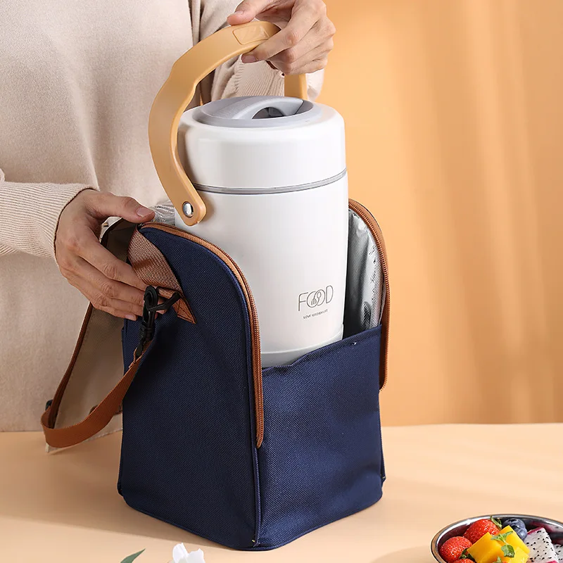 Waterdichte Thermische Crossbody Lunchbox Tas Draagbare Geïsoleerde Voedsel Bento Cooler Schoudertassen Opslag Container Voor Kids Vrouwen