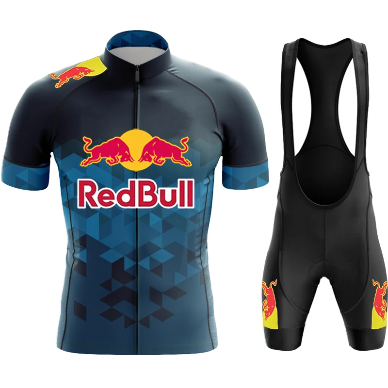 Red Bull Sportswear Mountain Cycling Clothing Uniform Jersey Men Men's Bike Shorts Man Mtb Pants 2024 Outfit Set Sports Team Bib 3