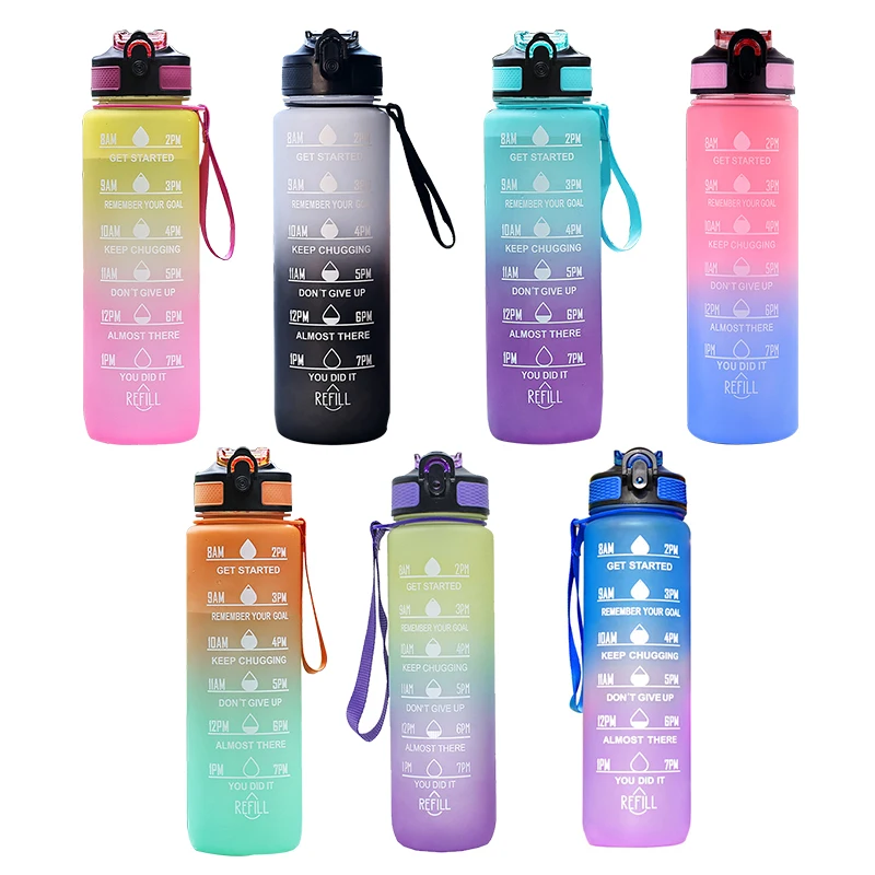 Sports Water Bottle 1 Liter Leakproof For Outdoor Travel Gym Fitness