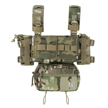 KRYDEX MK3 MK4 Micro Fight Chassis Modular Chest Rig Airsoft Hunting Combat Tactical Carrier Vest w/ 5.56 7.62 Magazine Pouch 5