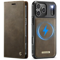 Leather Detachable Wallet Case with Magnetic Flip - iPhone 15 (Coffee)