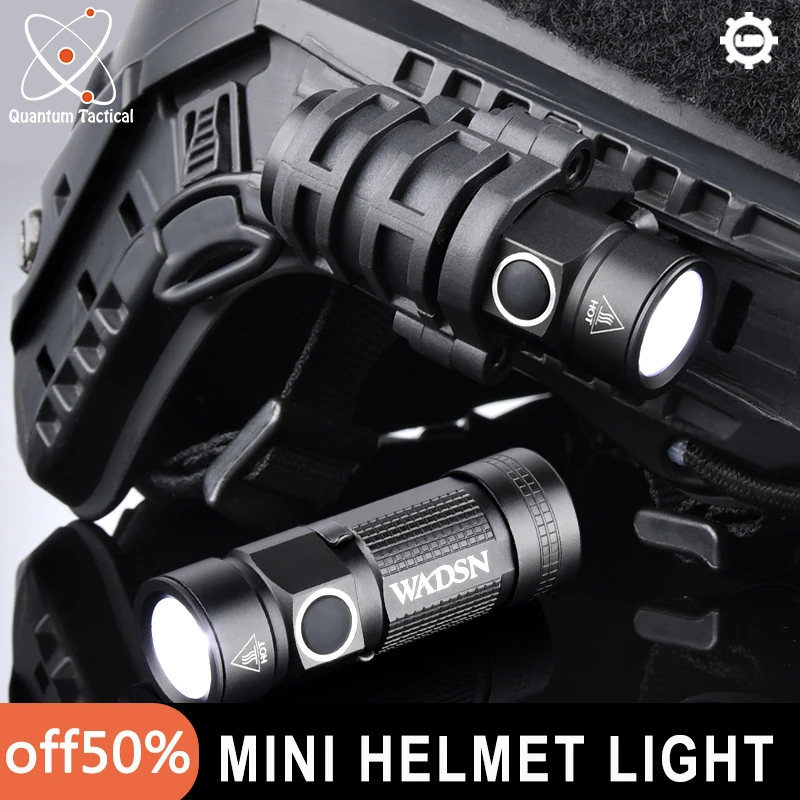 Wadsn Tactical Helmet Strobe Light Telescopic Zoom Flashlight Helmet