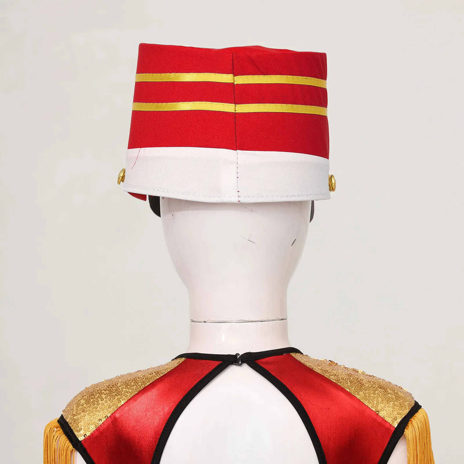 Sombrero de banda de tambor elegante para niños, gorro de Cosplay de puesta en escena de Color contrastante, accesorios de actuación de circo para Fiesta Temática de Halloween