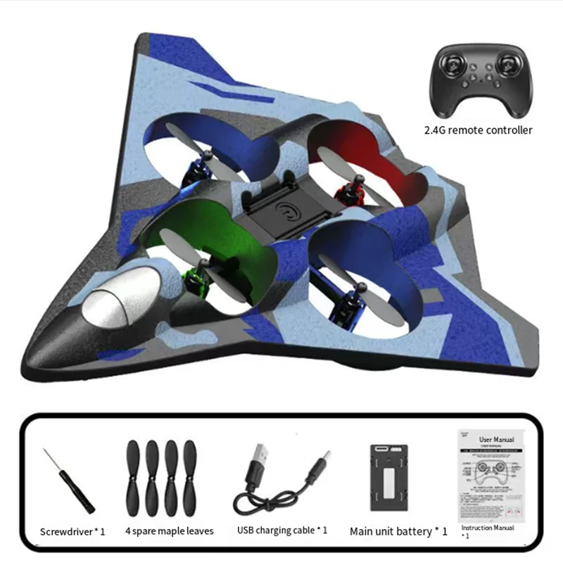 RC letadlo CZ36 Modré - Dálkově ovládaný dron s USB baterií