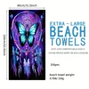 Butterfly Beach Towel, Super Soft Absorbent Bath Towel, Extra Large Travel Towel for Sports Pool Swimming Pool Bathroom Camping 4