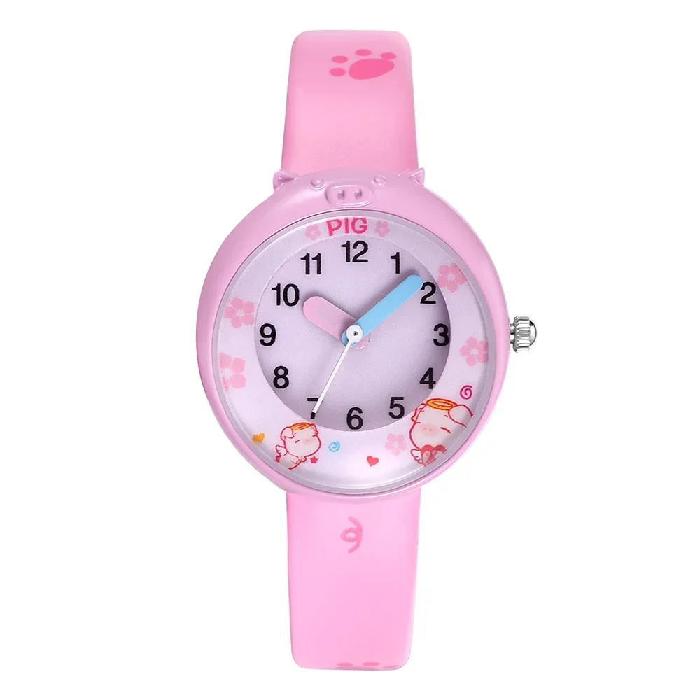 

KEZZI Lovely Cartoon Pig Children Watches Creativity Numerals Dial Kids Watch Students Girls Quartz Wristwatch Relogio