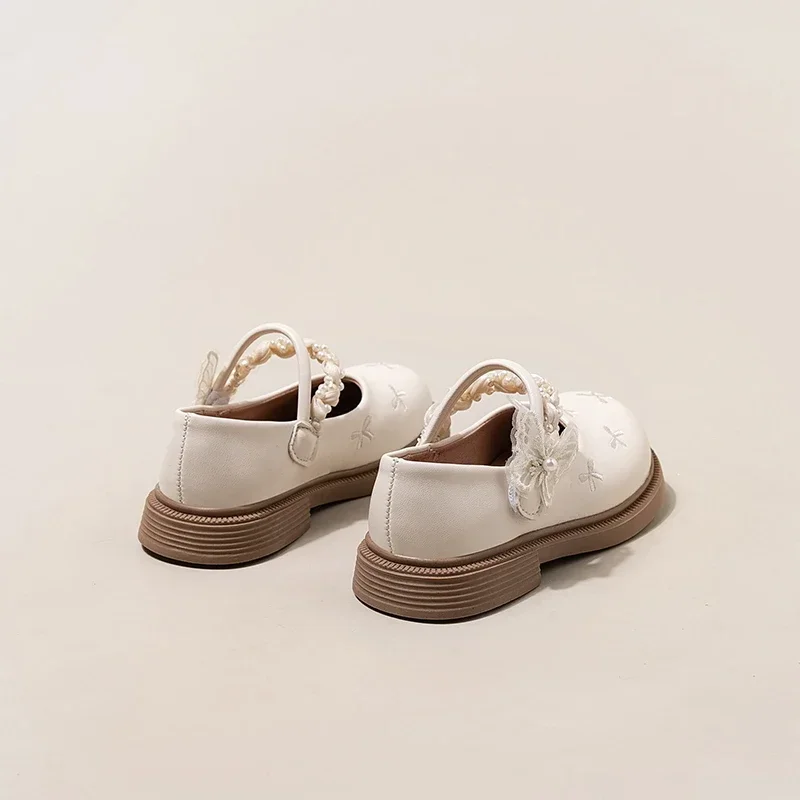 Elegante Mädchen Prinzessin Schuhe bestickt süße Kinder Mary Jane Schuhe neue schicke Kinder Casual Kleid Lederschuhe Lolita Stil – Detail 11