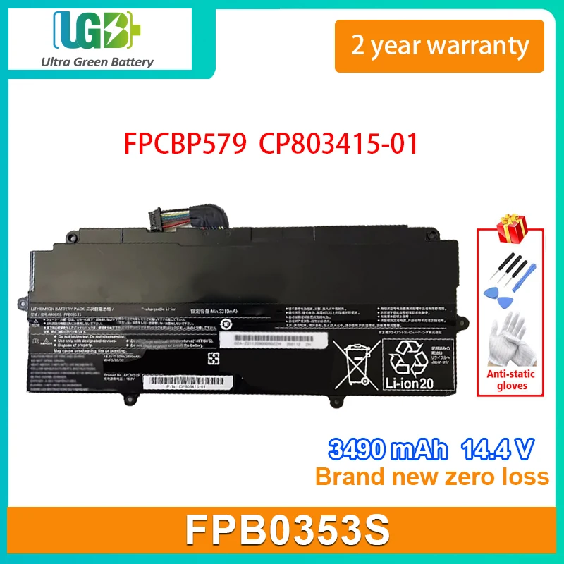 

UGB Новый аккумулятор для ноутбука Fujitsu FPB0353S FPCBP579 CP803415-01 аккумулятор 3490mAh 14,4 V 50Wh