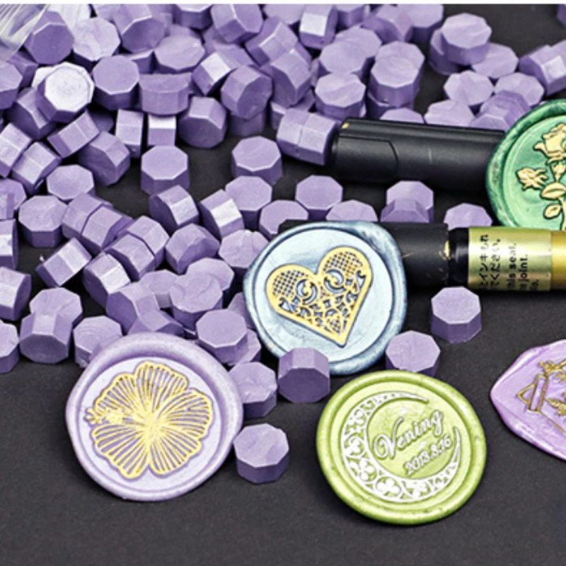 500g/bag Vintage Metal Octagonal Wax Beads Grain DIY Stamp Envelope Invitation Wedding Craft Decoration sealing wax beads sealing wax beans wax seal beads wax seal sticks sealing wax stamp