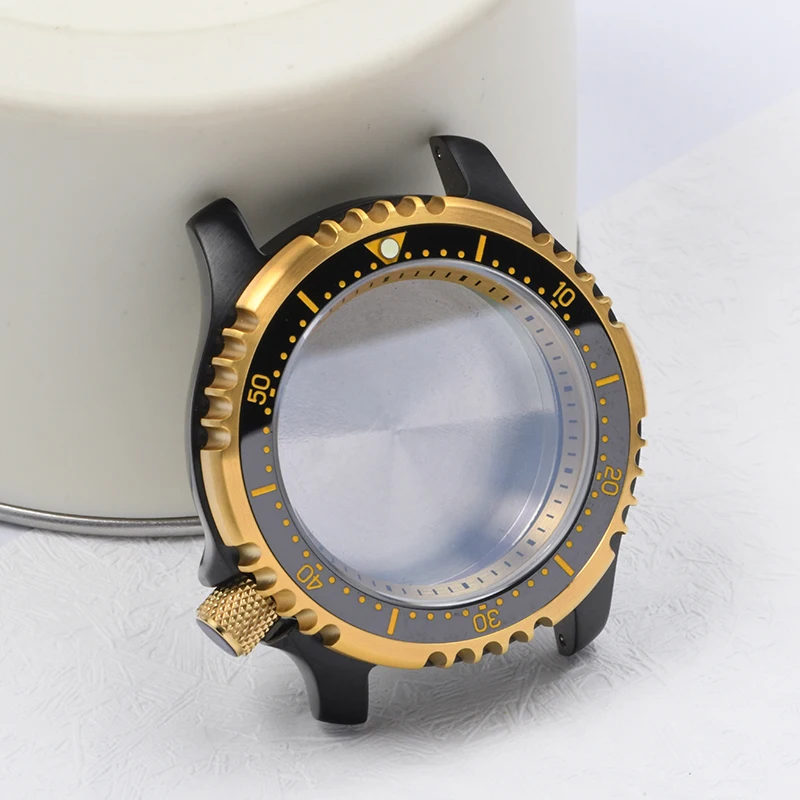 Premium Stainless Steel Diving Watch Case with Luminous Sapphire Glass