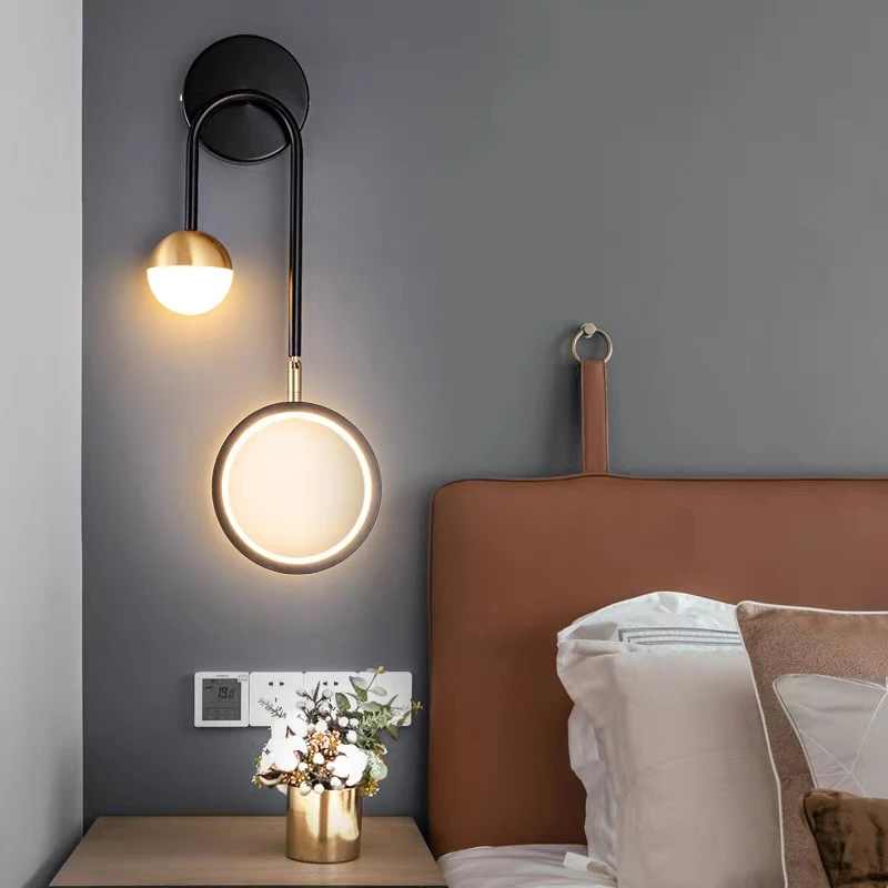 

Modern Led Wall light Bedroom Bedside lamps Nordic Living Room Background wall sconce Luminaires Home Decor Aisle Light