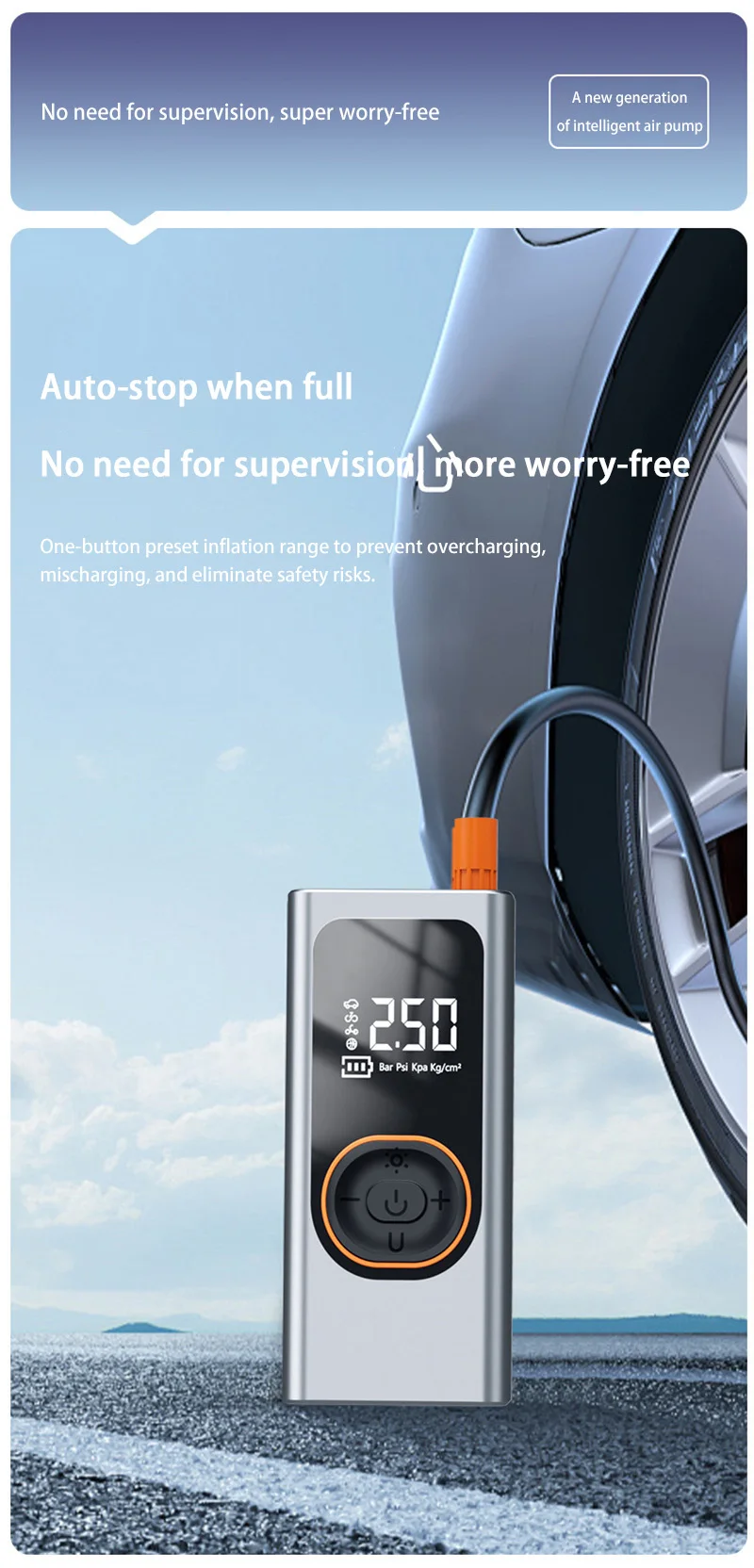 Xiaomi Car Air Pump Portable Wireless Air Pump, High-pressure Inflation Bank Ult