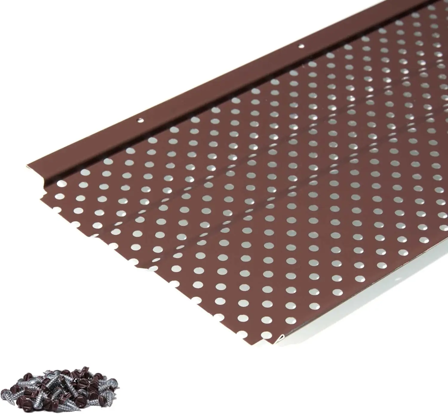 6" Gutter Guards Leaf Protection Domestic Aluminum Gutter Covers 6 Inch (200 Feet Royal Brown) Suitable for All Gutters Types