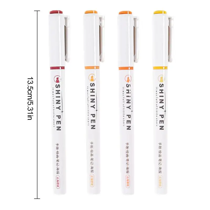 Highlighter Markers Glitter Highlighter Versatile Markers Safe Odorless Cute Safe Markers For Notes Drawings Diaries Calendars
