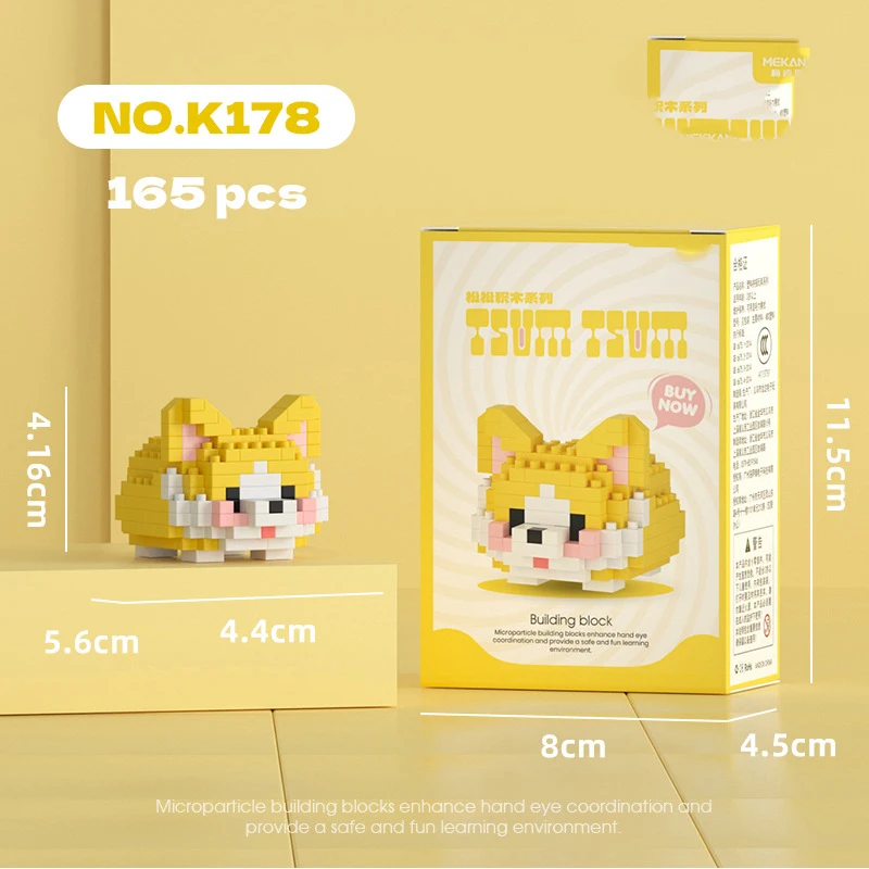 Mini Building Blocks Cat Toy for Kids Ages 8-10 - Educational Construction Set and Birthday Gift
