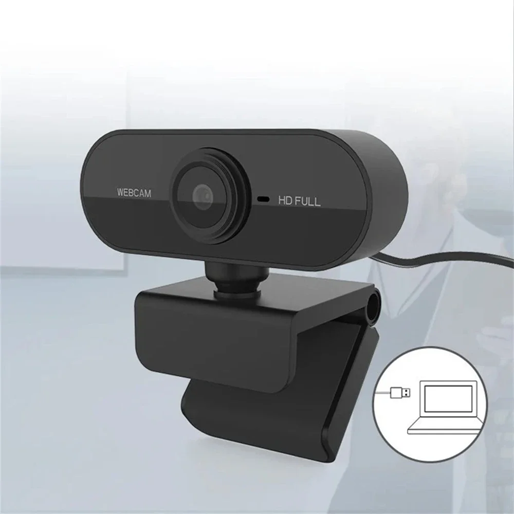 2K 1080P 720P 480P HD Webcam For Desktop Laptop Computer Mini USB Web Camera With Microphones Web Cam Cover For YouTube Skype 3