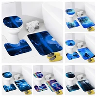 Home bathroom floor mats Bath Foot mat Animal oil paint style modern bathroom accessorie rug Toilet mat Bathtub anti-slip carpet 1