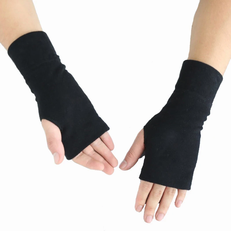 Fingerless Gloves Women Short Fingerless Gloves Cosplay Mitten Unisex Oversleeve Arm Warmer Men&rsquo;s Fashion Warm Cuff Anime Gloves