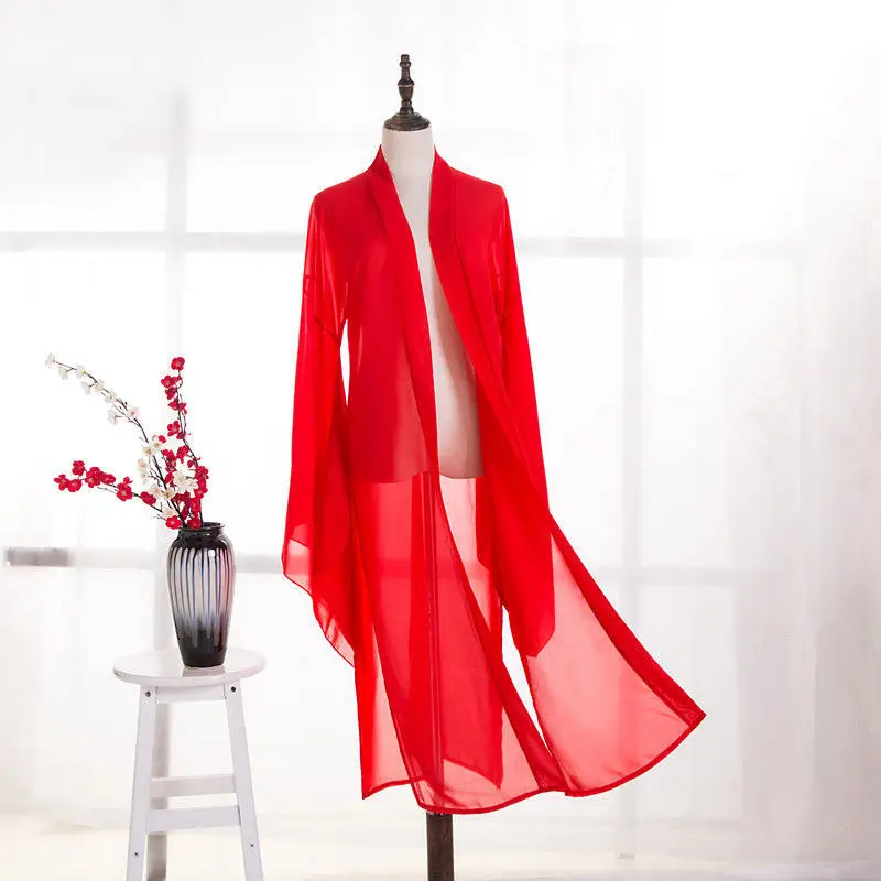 Sommer Dünne Alte Chinesische Große Hülse Hemd Tüll Tang-dynastie Hanfu Strickjacke Dance Kleidung Cosplay Bühne Kostüm Hanbok – Detail 13