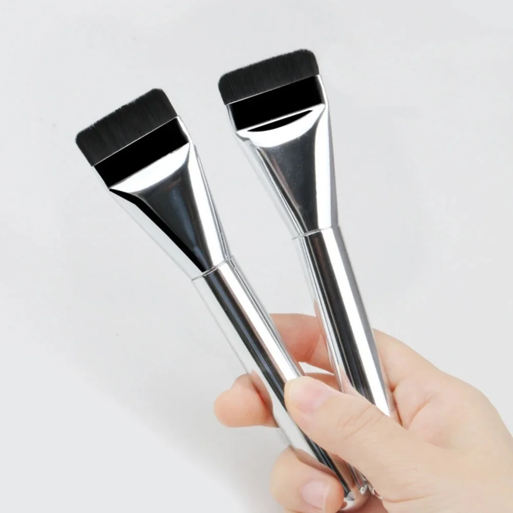 Stainless Steel Makeup Spatula Mixing Stick Foundation Brush Set Eyeshadow Cream Pigment Mixing Tool Face Contour Brush Tool 6