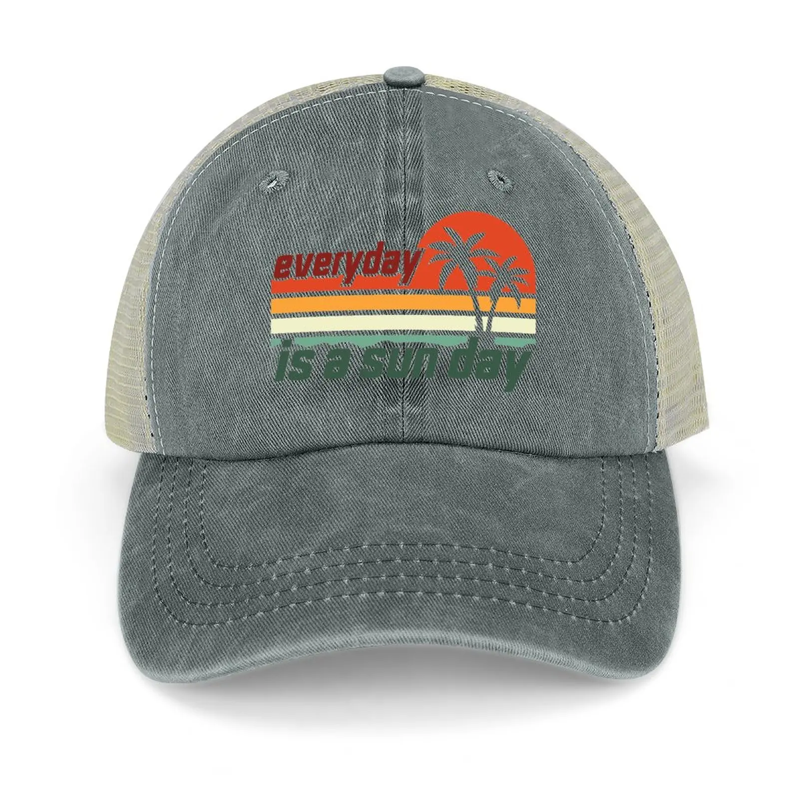 

Everyday Is A Sun Day, Funny Quotes Retired Cowboy Hat Sunscreen summer hats Rugby Elegant Women'S Hats Men'S