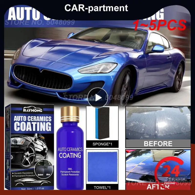 

1~5PCS Auto Ceramic Glass Coat Liquid Kit Hydrophobic Paint Care Polish Detailing Coating Paint Protection Anti-scratch Car
